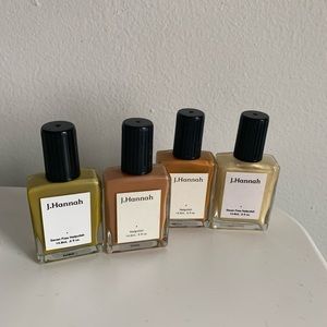 Set of never used J.Hannah nail polishes - Eames, Nectar, Fauna, Ayoka
